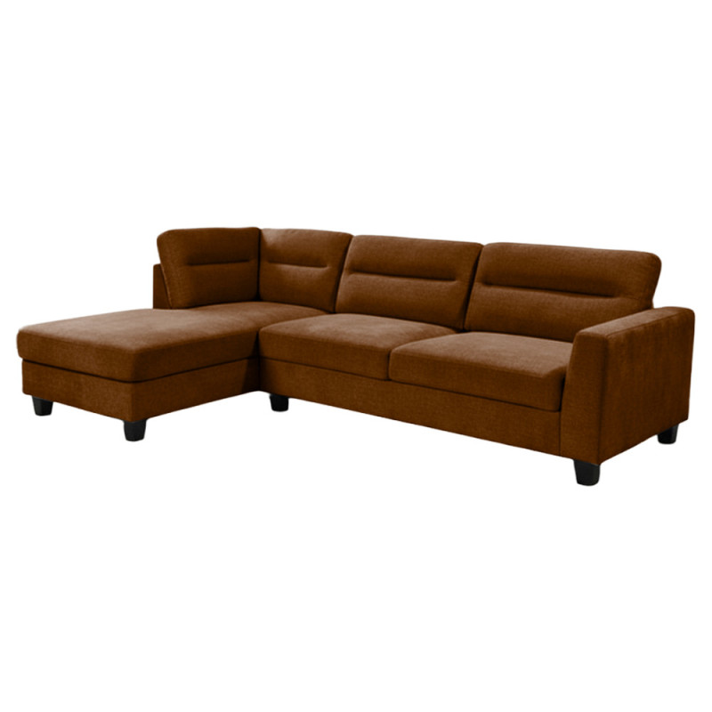 Canapé d'angle "DENIS" RHF - 320 STEEL MARRON