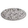 154847--ASSIETTE PLATE NOIRE À FLEURS D27 SECRET DE GOURMET