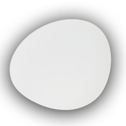 154476A--ASSIETTE DESSERT GALET BLANC D23 SECRET_DE_GOURMET