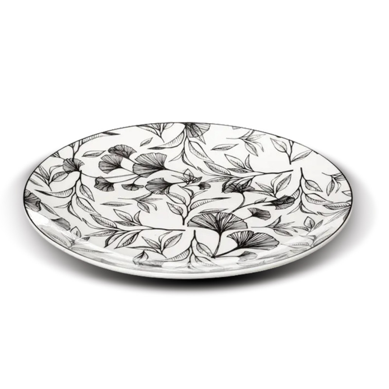 ASSIETTE DESSERT "BLACK FLORAL" D20 154848