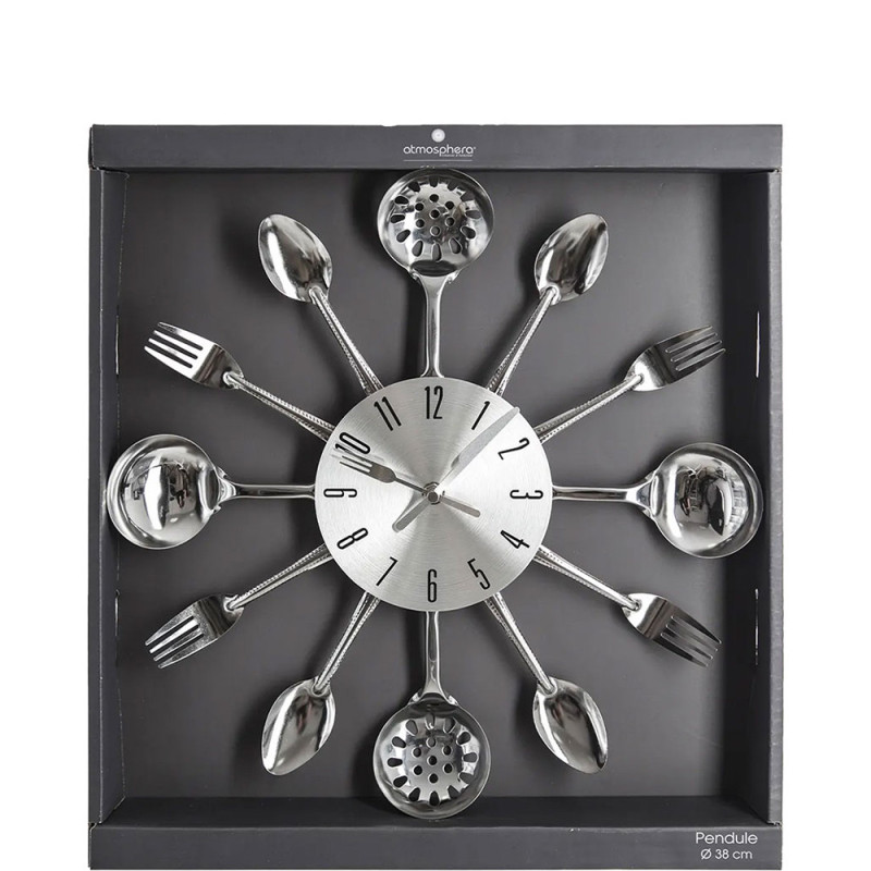 atmosphera Horloge "Ustensiles" D38cm 148460