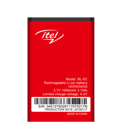 ITEL Batterie pour téléphone 1000mAh BL 5C