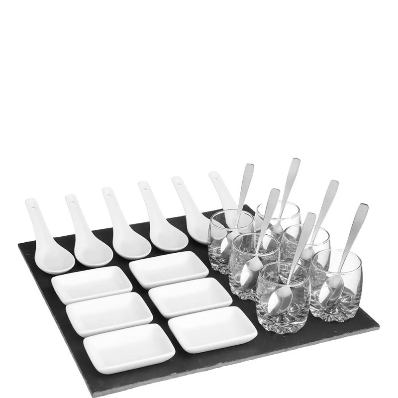 Set apéritif 25pièces ARDOISE 118750
