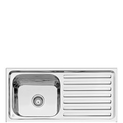 CERA Évier Inox Simple Bac QUATRINO B4512122GL