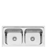 CERA Évier Inox Double Bac QUATRINO B4513122MT