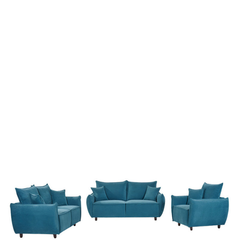 Salon "TRINITY" 3+2+1 BLUE KF1768