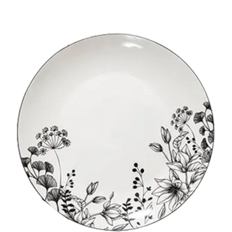 Assiette plate "WHITE FLORAL" D27 154845