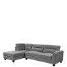 Canapé d'angle "DENIS" RHF - 320 STEEL GREY