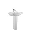 CERA Lavabo CACKLE S2040163 – Lavabo suspendu avec demi-colonne
