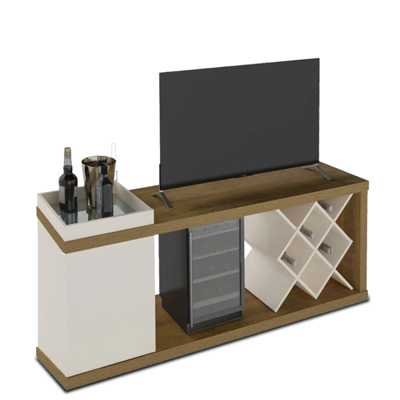 Table TV "MADRID"  PINE/OFF WHITE