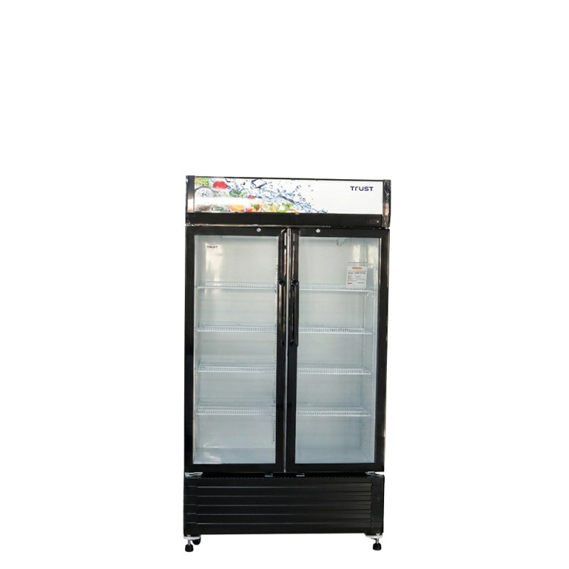 Vitrine réfrigérante R290 avec LED latérale et centrale 605L (2 PORTES) TSDC-605W