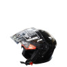 Casque double visière visage ouvert SH-586 Brillant Uni Taille M Noir