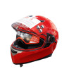 Casque double visière plein visage SH-09B Brillant Solide Taille M Rouge