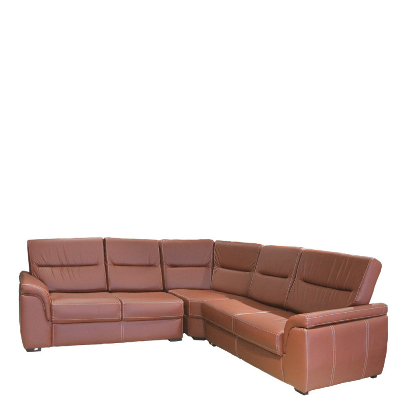 Canapé d'angle marron "MELTON"