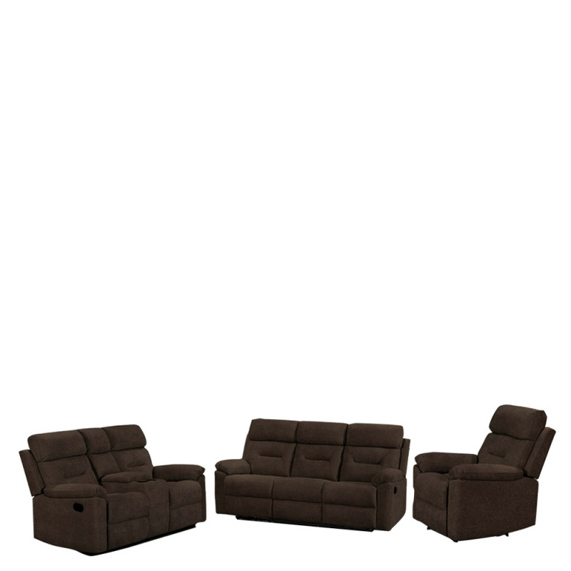 Salon "AXELLE" 3+2+1 Marron