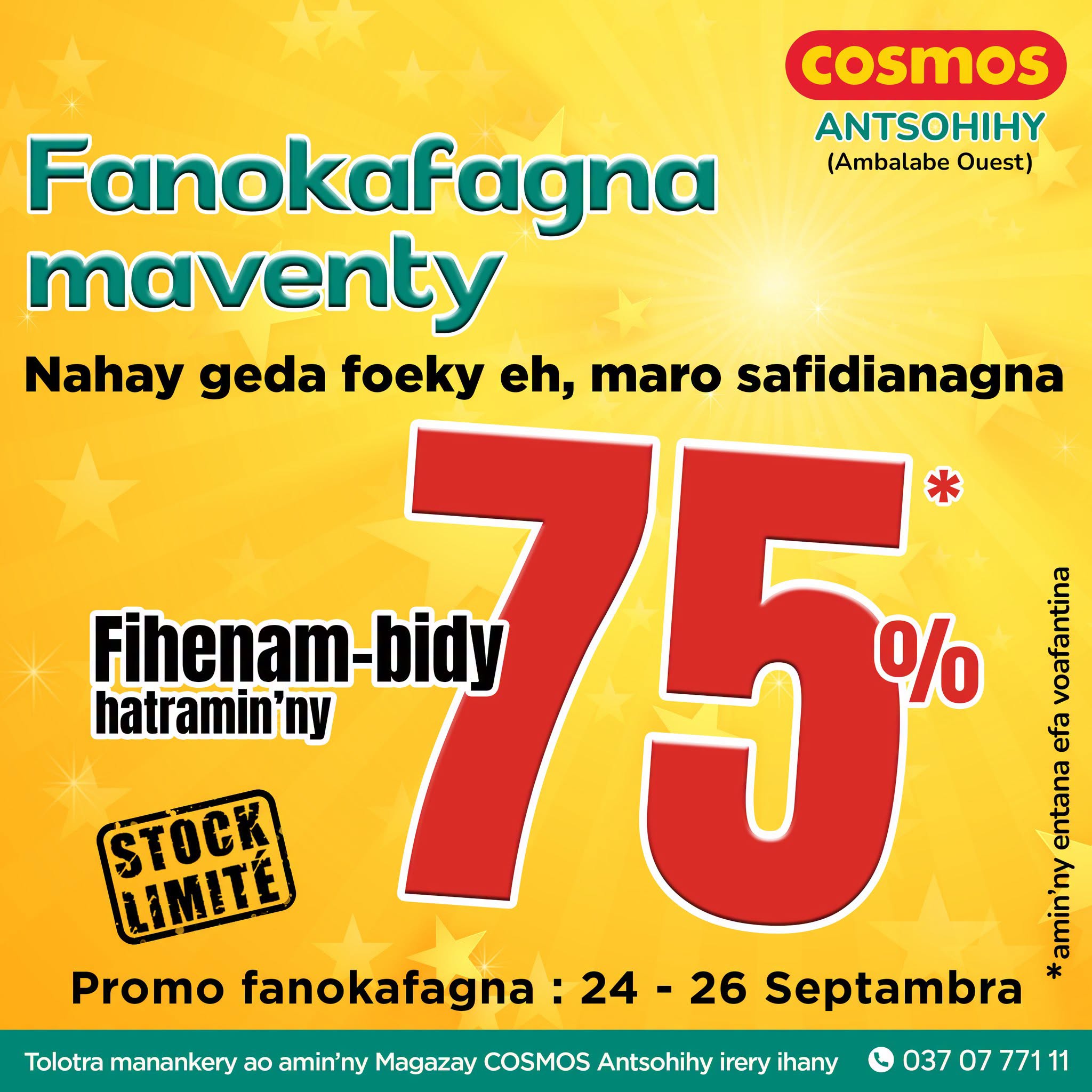 Fanokafagna maventy COSMOS Antsohihy